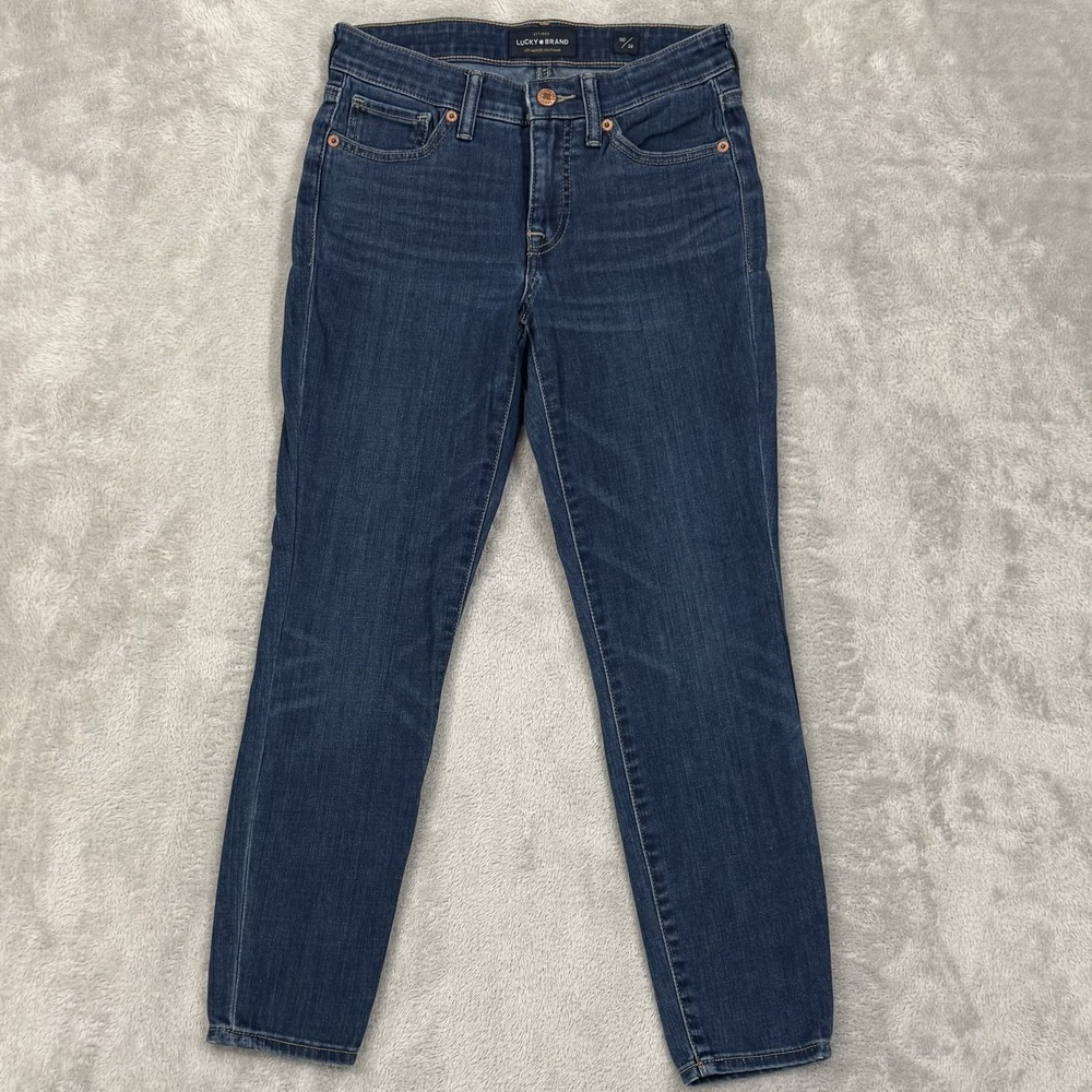 Lucky Brand Jeans Womens 00/24 Ava Crop Ankle Skinny Stretch Modal Slim Mid Rise